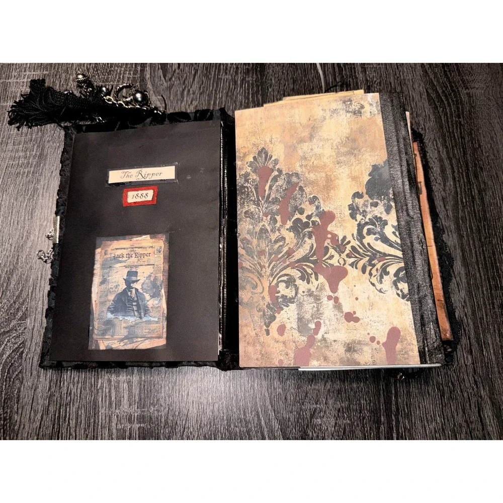 Jack‎ the Ripper Themed Junk Journal Mixed Media Art Book Notebook
